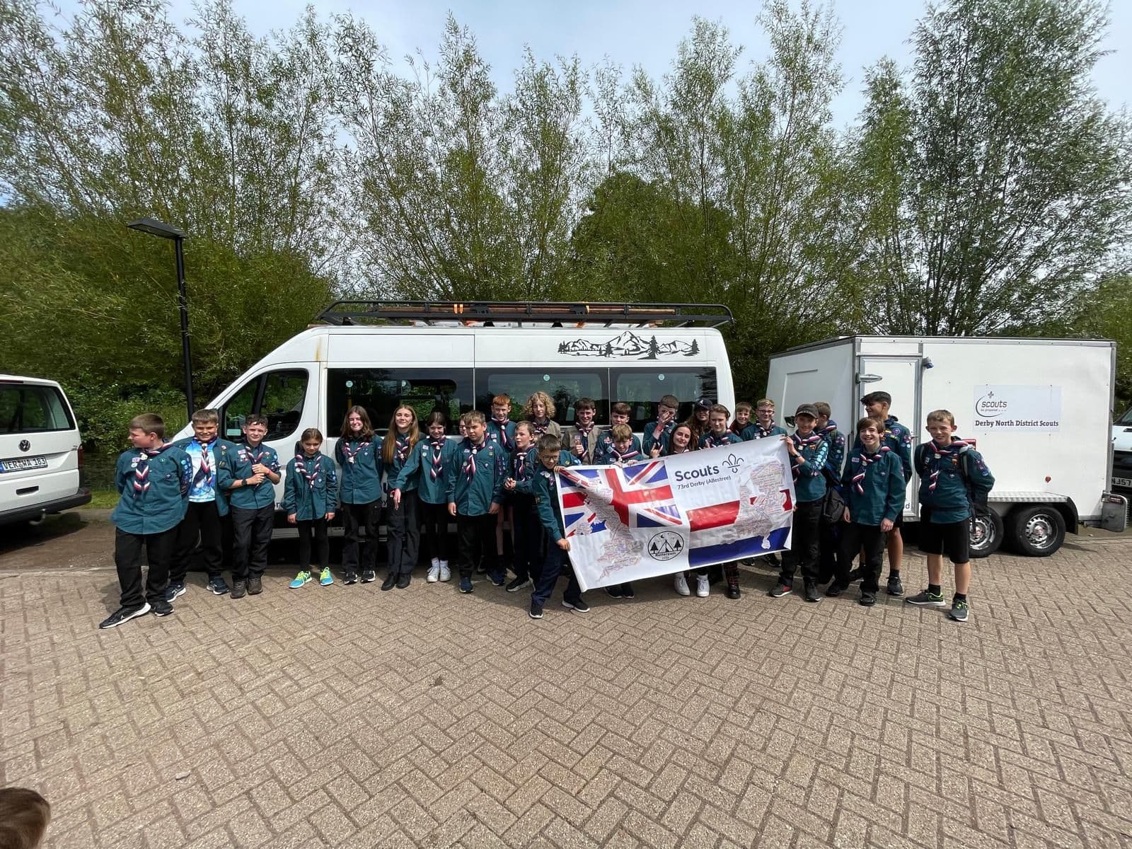 73rd Allestree Scouts setting off on an adventure